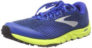 BROOKS MENS PUREGRIT 7 RUNNING SHOE, BLUE/LIME/BLACK, 8 US